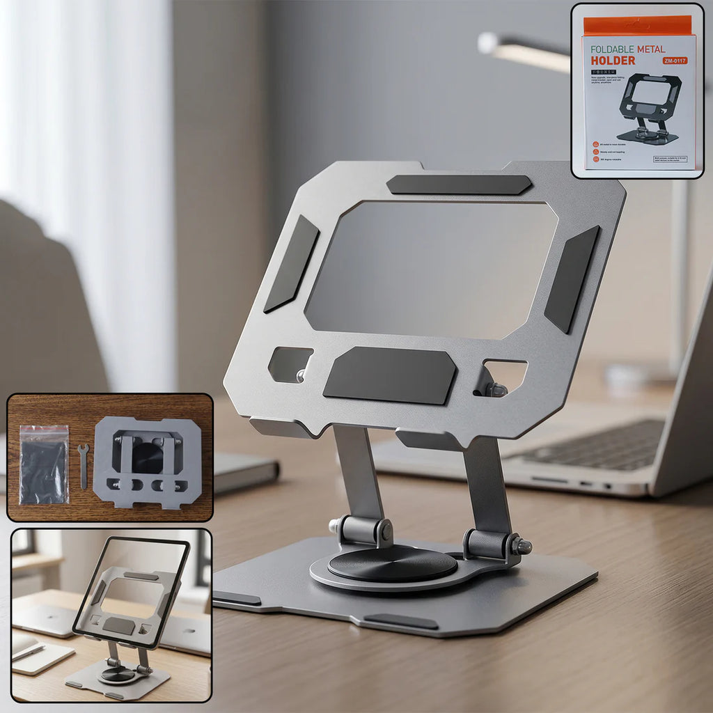 Foldable Tablet Stand & Metal Phone